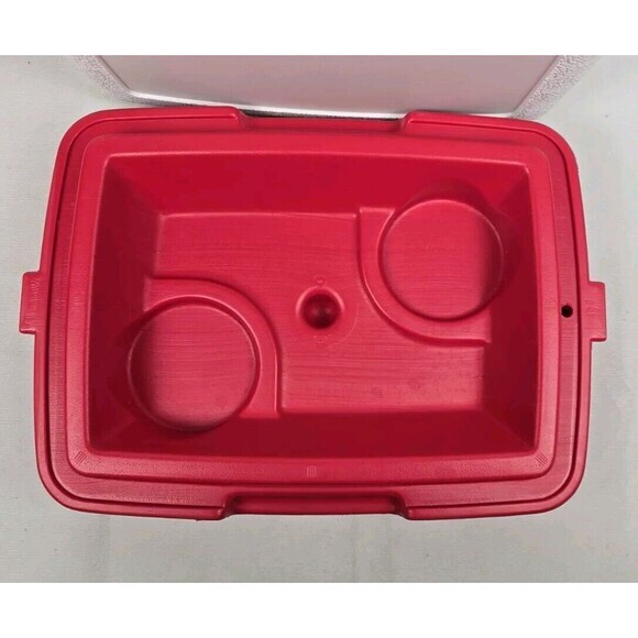 Vintage Coleman Lunch Box Mini Cooler Red & White 5272 - Picture 7 of 13